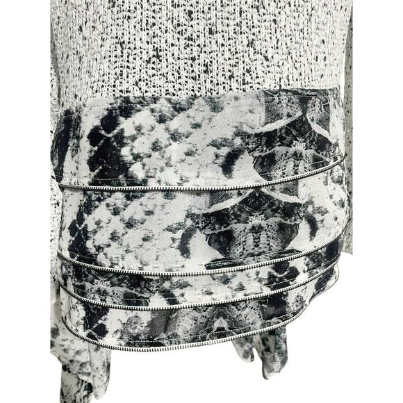 Alberto Makali Size Large  Cardigan Waterfall Art to Wear Abstract Boho - Picture 6 of 9